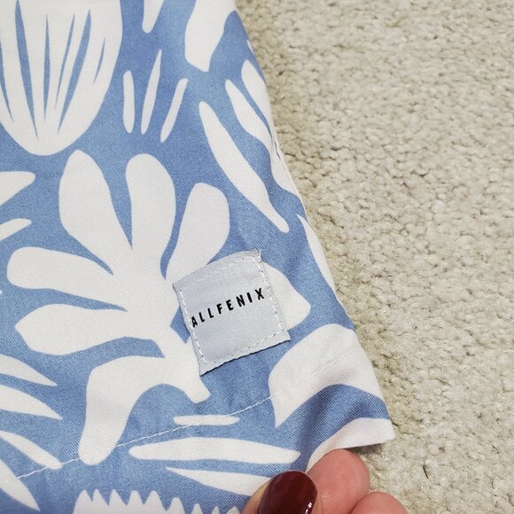 ALLFENIX Botanical Cabana Swim Trunks 5.5" Mesh Liner Powder Blue Men's Medium - Picture 7 of 13